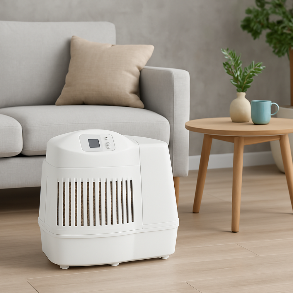 Whole House Evaporative Humidifier With Console Style-Humiii