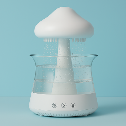 Rain Cloud Humidifier With Water Drip And Rain Sounds-Humiii