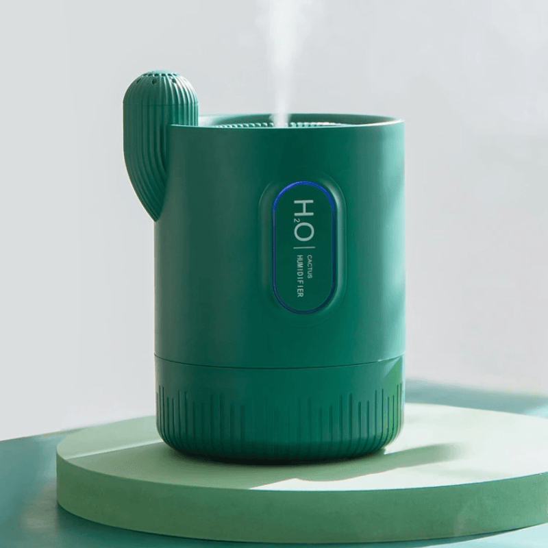 Portable  Air Humidifier With Ultrasonic Cactus Battery 330ml-Humiii