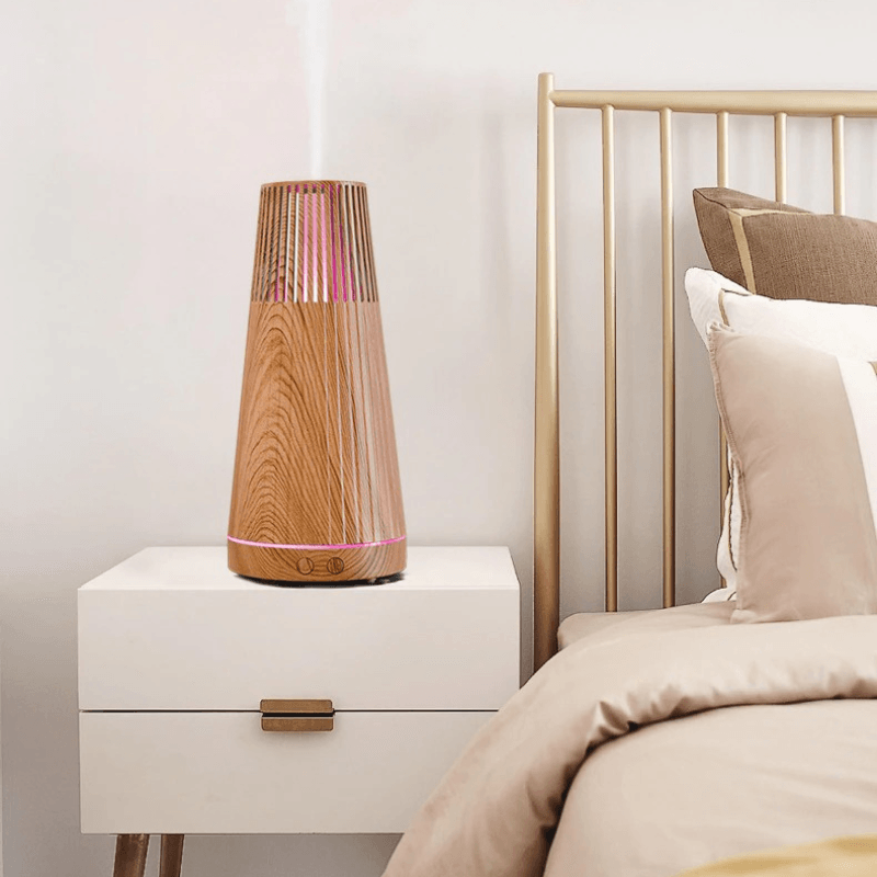 USB Portable Wood Grain Diffuser With Efficient Essential Oils-Humiii