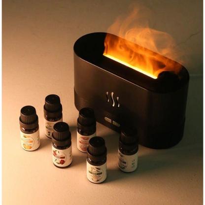 Flame Aroma Diffuser With Organic Essential Oil Set-Humiii