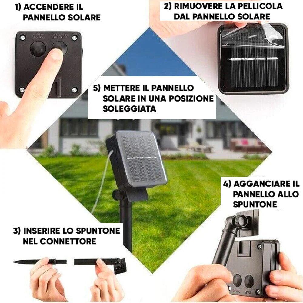 Outdoor Solar String Lights With Panel - Solar Flame Torch