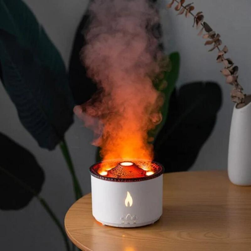 Decorative Volcano Flame Mist Humidifier for Home and Office Use-Humiii