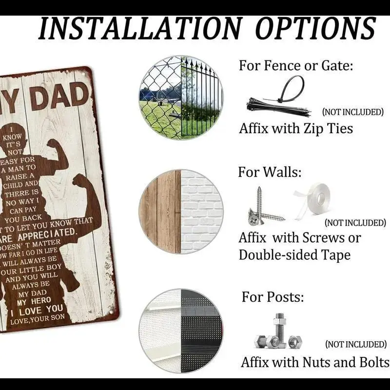 Retro Home Wall Decor Gift For Dad