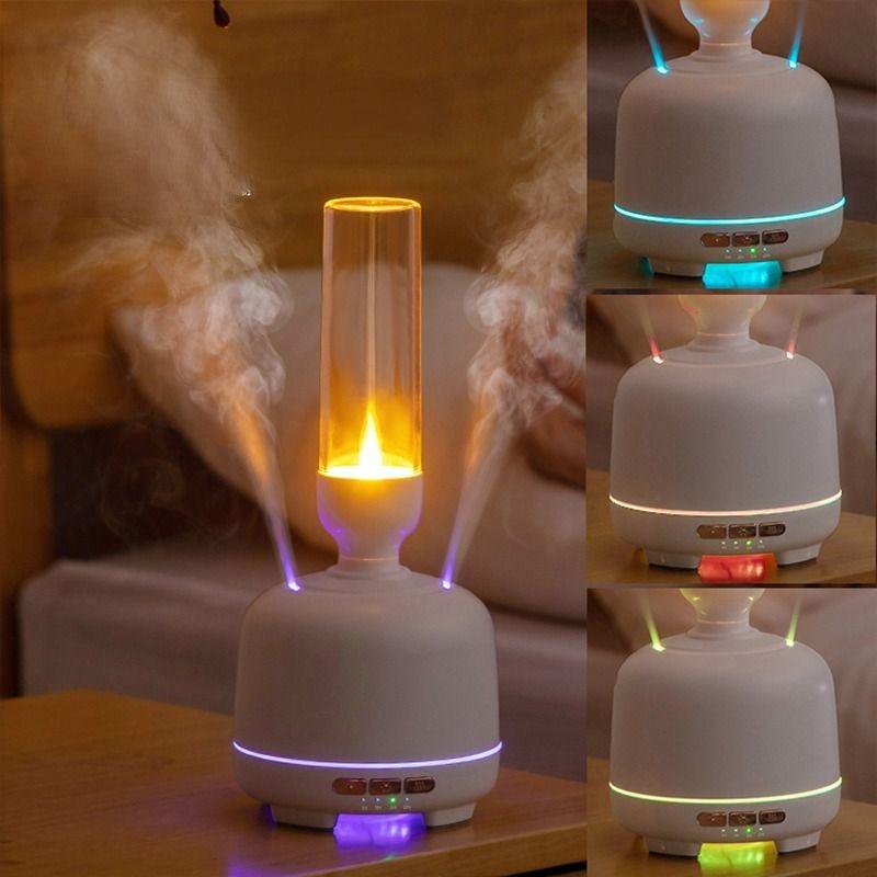 Electric Candle Lighting Lamp With Ultrasonic Aroma Diffuser-Humiii