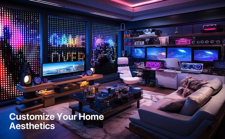 Smart LED Curtain Lights With Music Synchronization - Solar Flame Torch