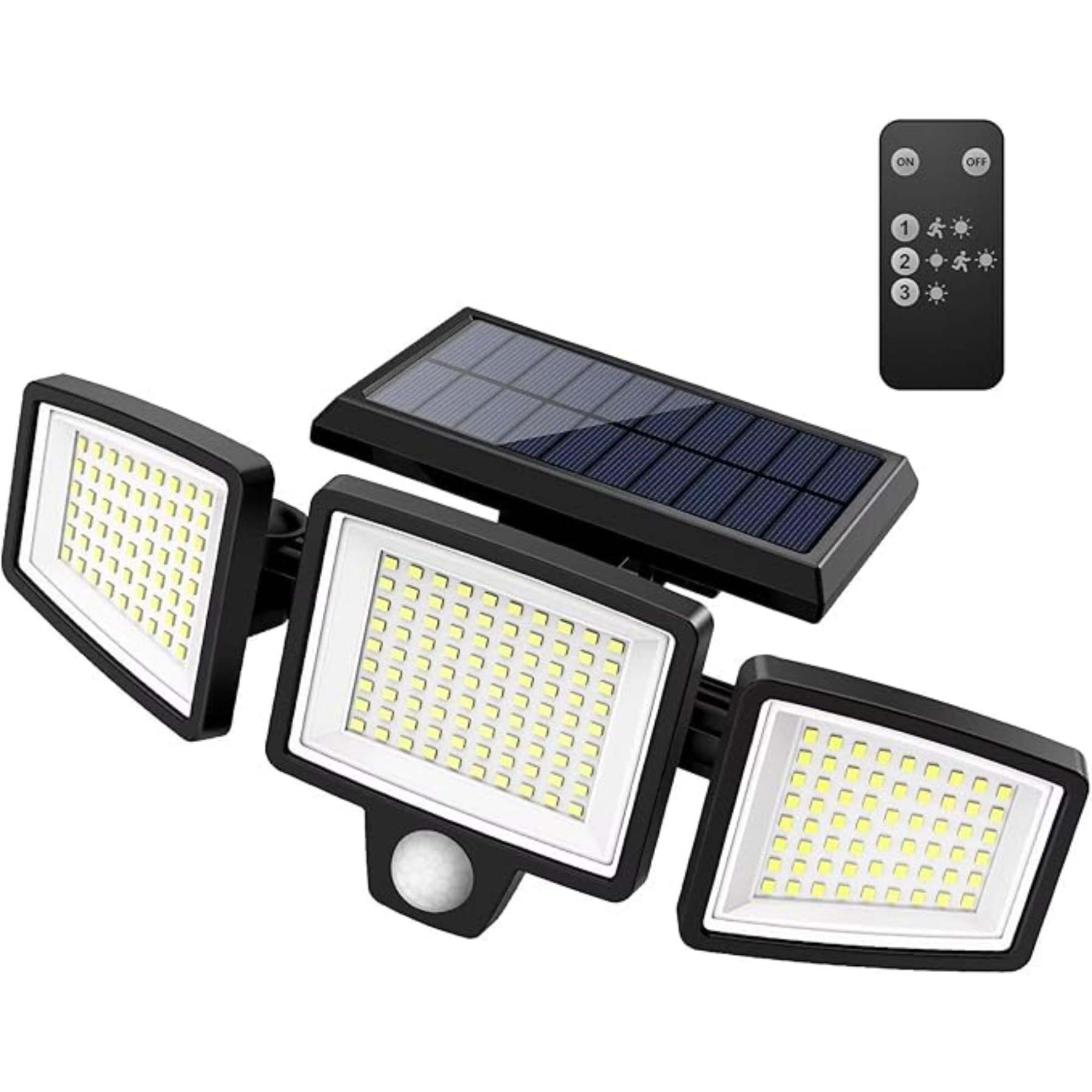 Solar Motion Sensor Floodlight Wireless LED Wall Light-Humiii