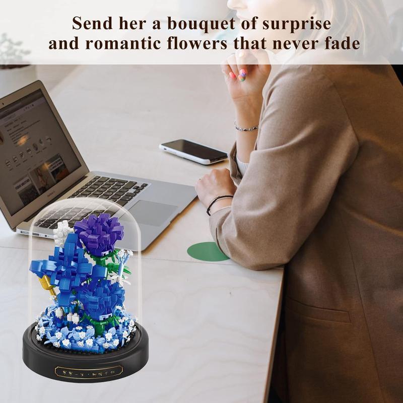 Sunlit Blooms Mini Brick Display - Solar Flame Torch