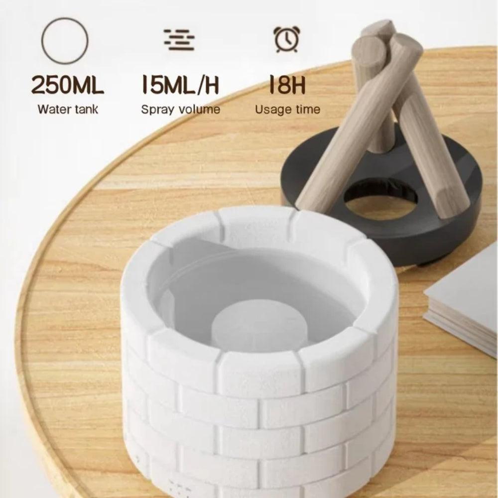 Ultra Quiet Aromatherapy Diffuser with Simulated Flame-Humiii