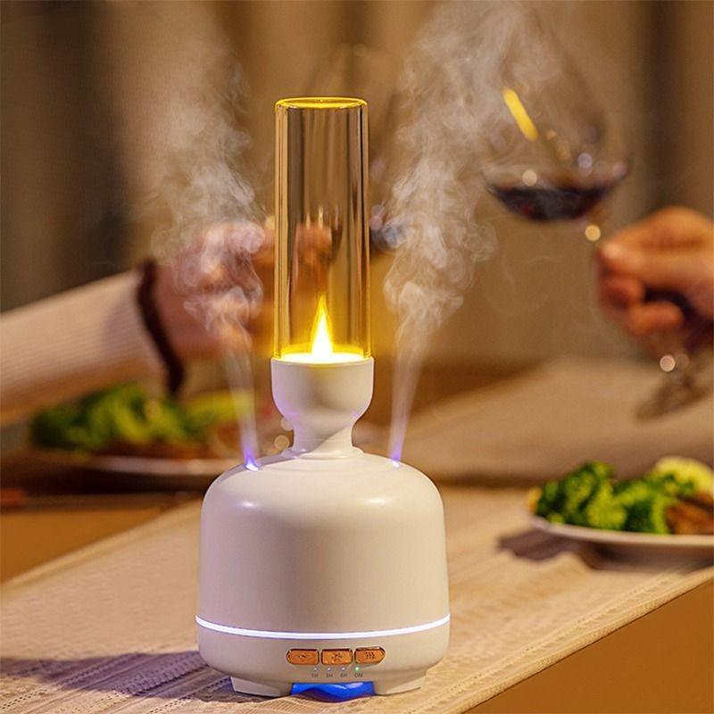 Electric Candle Lighting Lamp With Ultrasonic Aroma Diffuser-Humiii