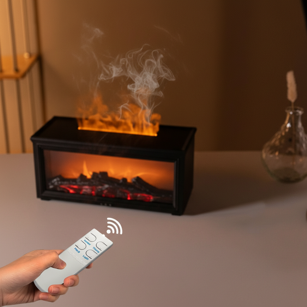 LED Flame Humidifier Aroma Diffuser