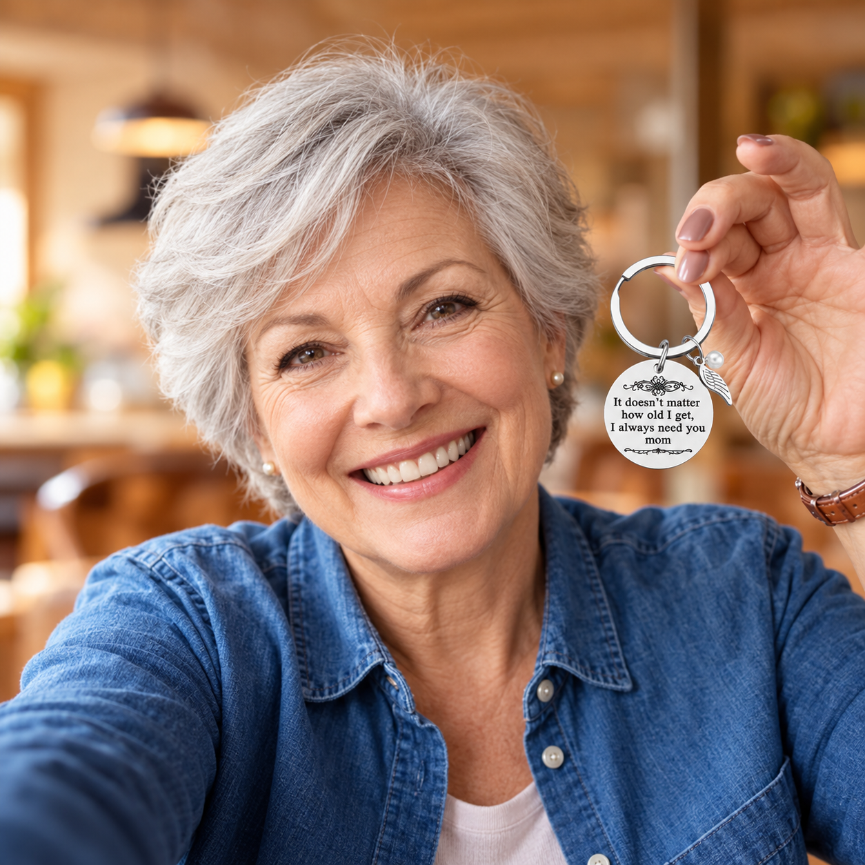 Keychain With Greeting For Mom