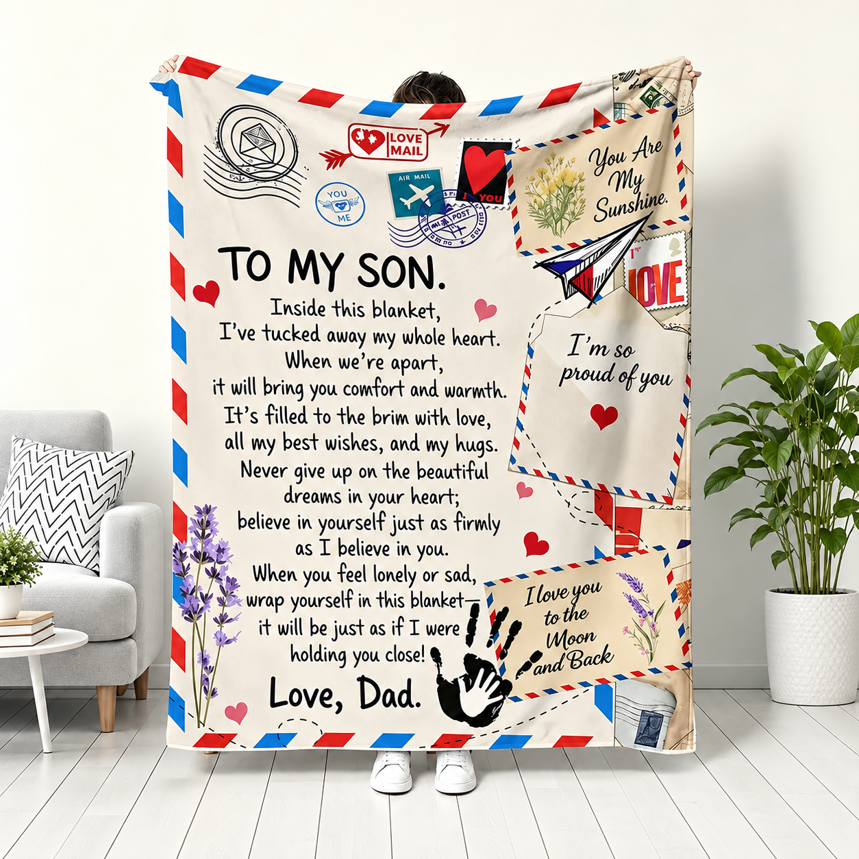 Vintage Letter Blanket For Men And Women