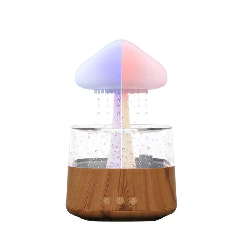 Mushroom Rainfall Diffuser with LED Lighting and Aromatherapy-Humiii