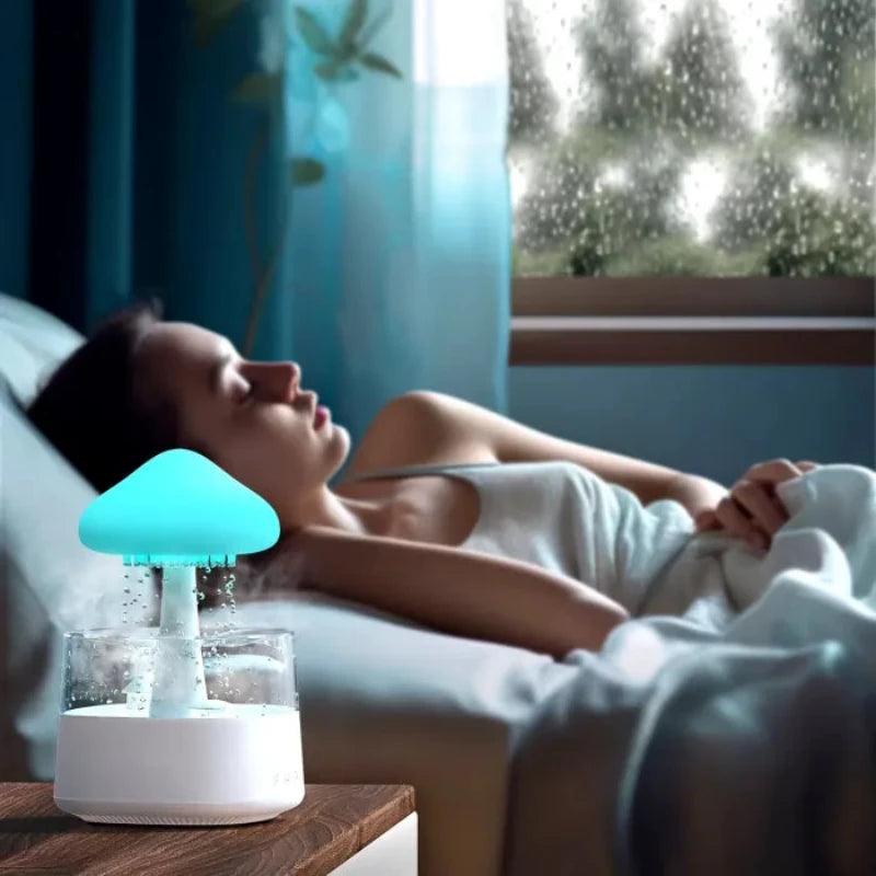 Mushroom Rainfall Diffuser with LED Lighting and Aromatherapy-Humiii
