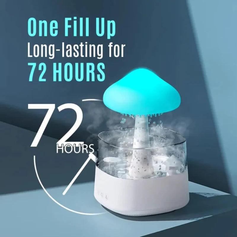Mushroom Rainfall Diffuser with LED Lighting and Aromatherapy-Humiii