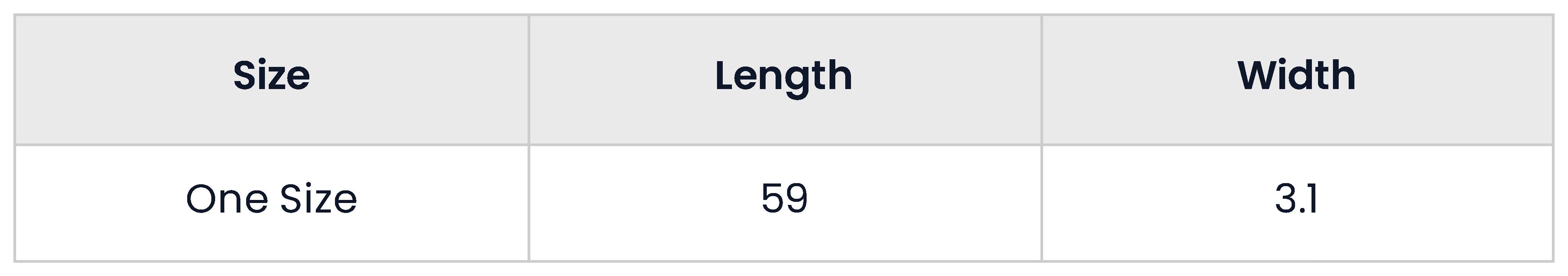 Size Chart for Classic Tie Accessory Set With Pocket Square For Graduation