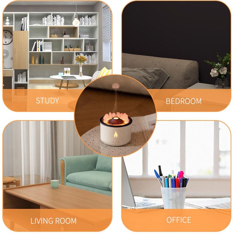 Volcanic Flame Aroma Diffuser – Quiet and Efficient Humidifier-Humiii