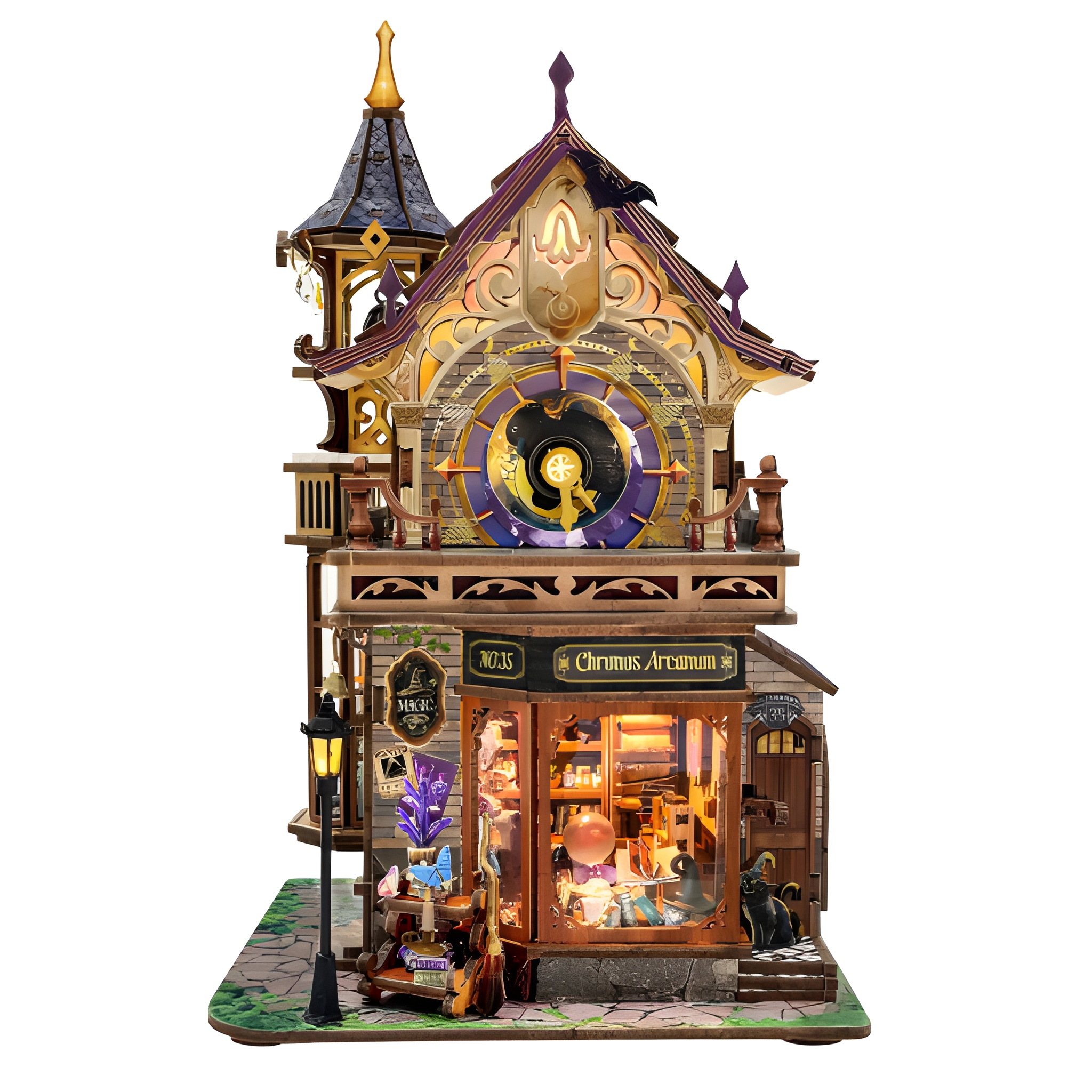 Moonlit Clock Cottage DIY Book Nook Kit