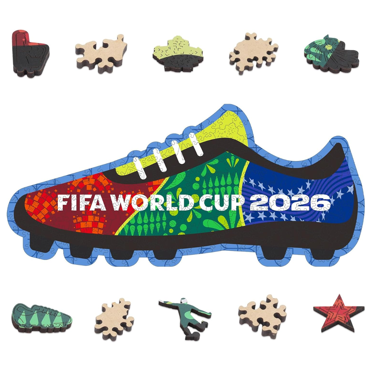 Pack Of 200 FIFA World Cup 2026 Boot Wooden Puzzle