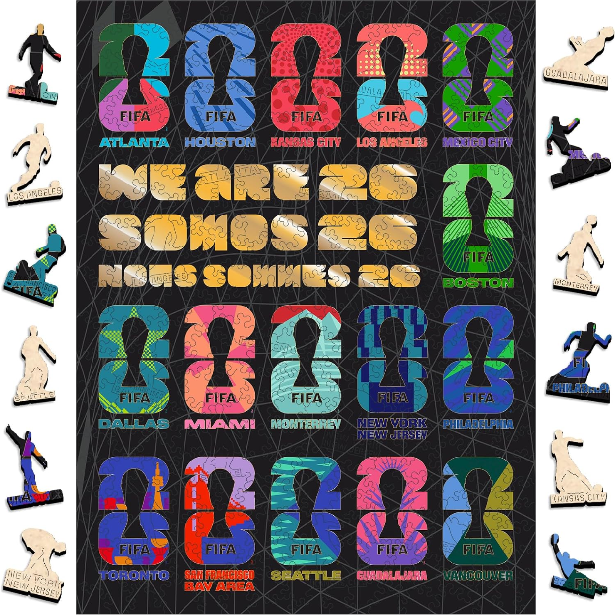 Pack Of 300 FIFA 2026 Trophy Series Wooden Puzzle