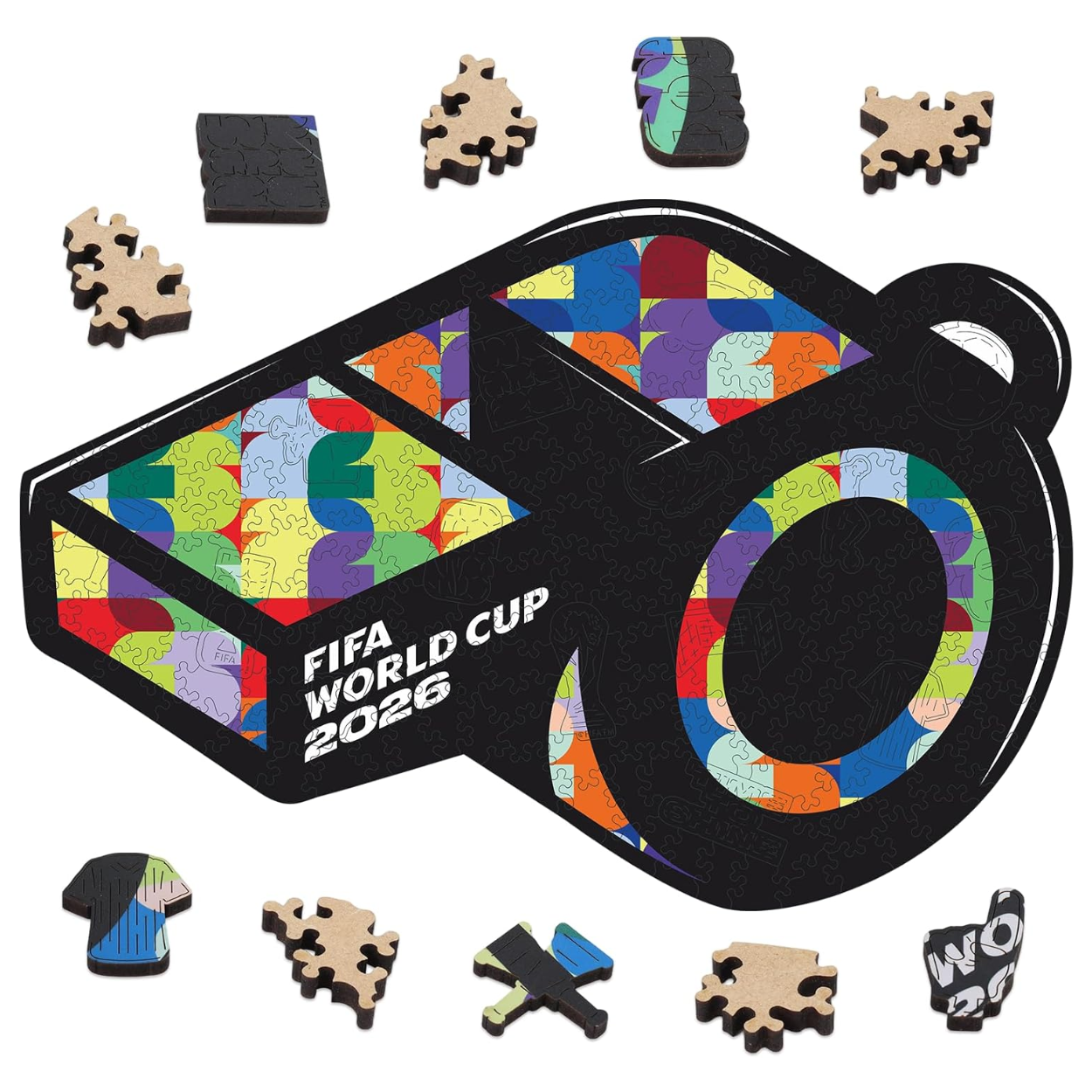 FIFA World Cup 2026 Whistle Shape Wooden Puzzle