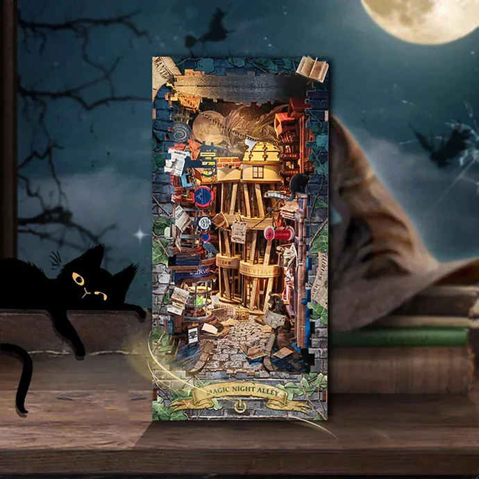 Magic Night Alley DIY Book Nook Kit