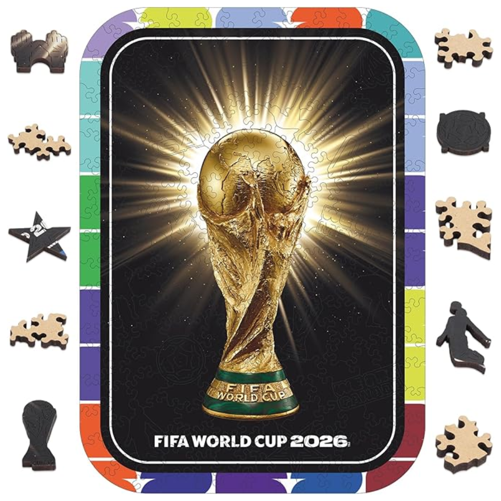Official FIFA World Cup 2026 Wooden Puzzle Indoor Family Game  
