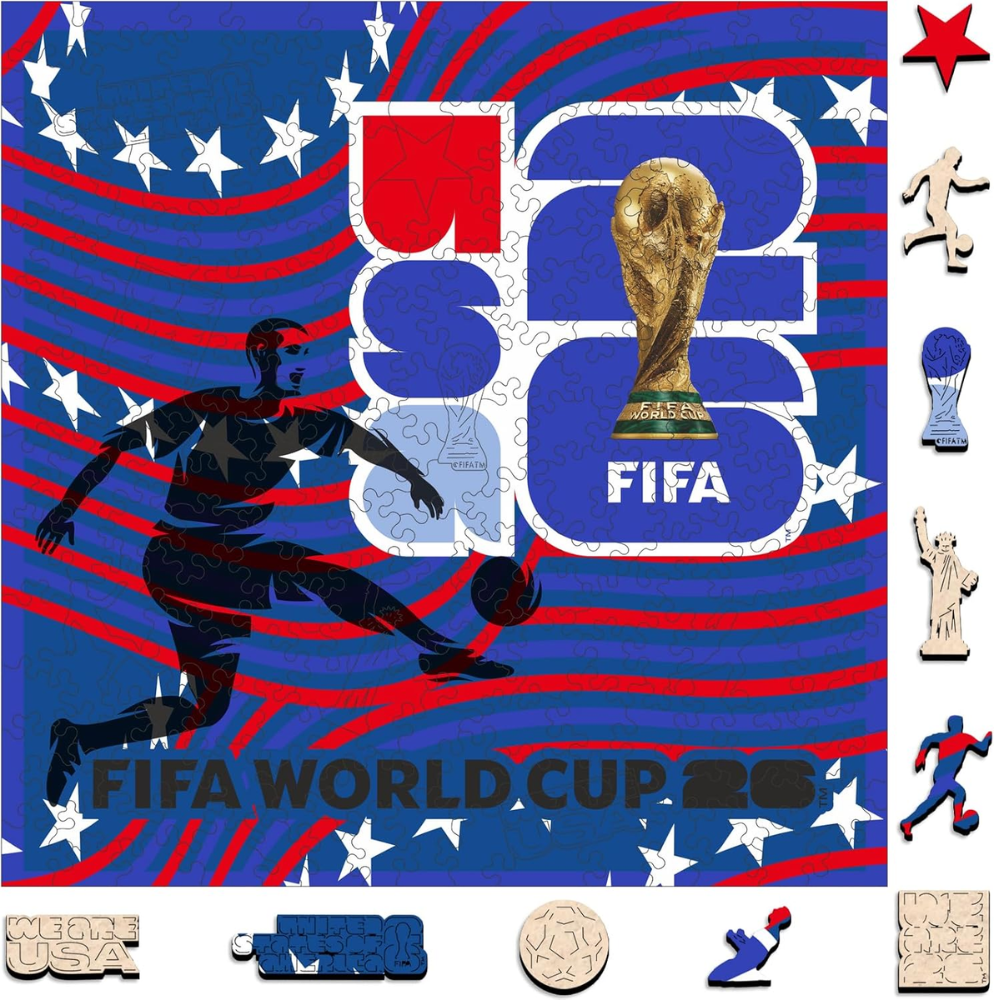 Pack Of 200 Fifa Usa Poster Wooden Puzzle For Adult