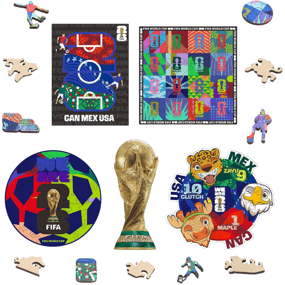 Official FIFA 2026 Wooden Puzzle For Football 200 Pieces Set