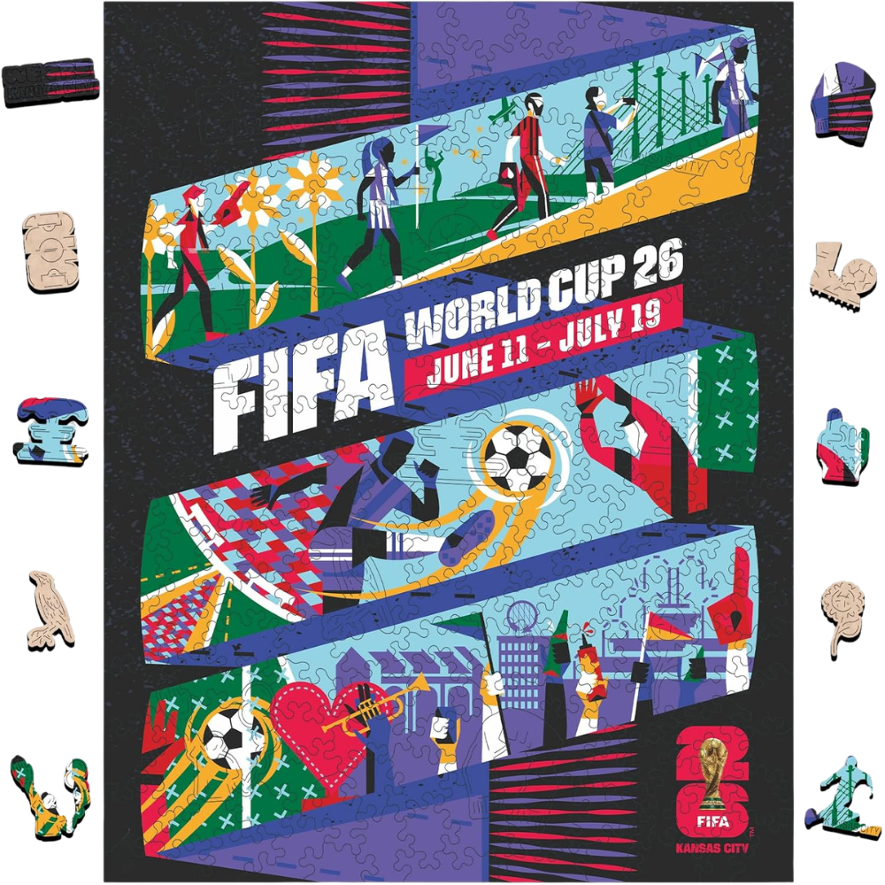 FIFA World Cup 2026 Kansas City Puzzle Pack Of 200 Wooden Pieces
