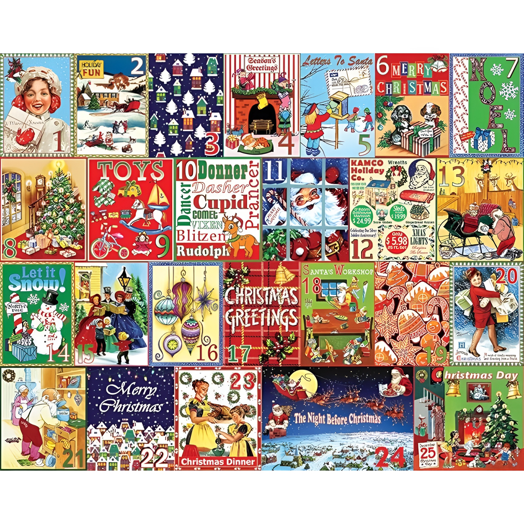 1000 Piece Jigsaw Puzzle Winter Christmas Holiday Puzzles for Adults and Kids