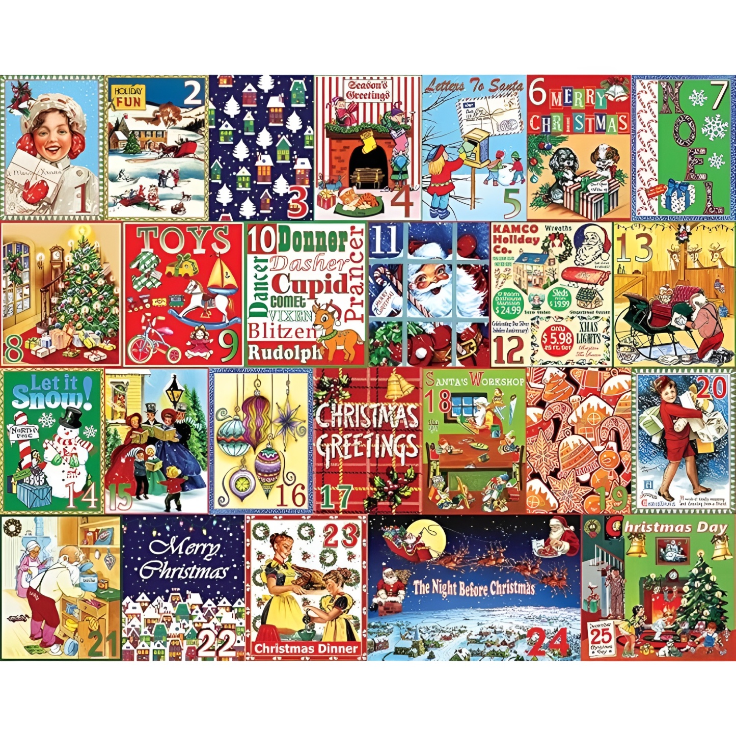 1000 Piece Jigsaw Puzzle Winter Christmas Holiday Puzzles for Adults and Kids