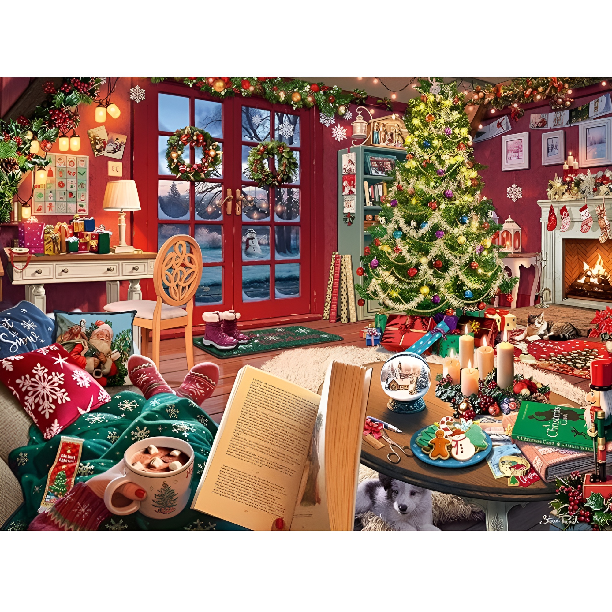 Cozy Christmas 500 Piece Large Format Puzzle for Adults