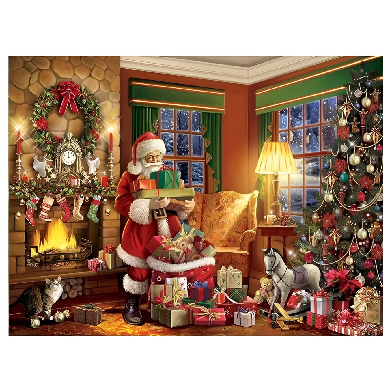 Puzzles Delivering Gifts 500 Piece Jigsaw Puzzle