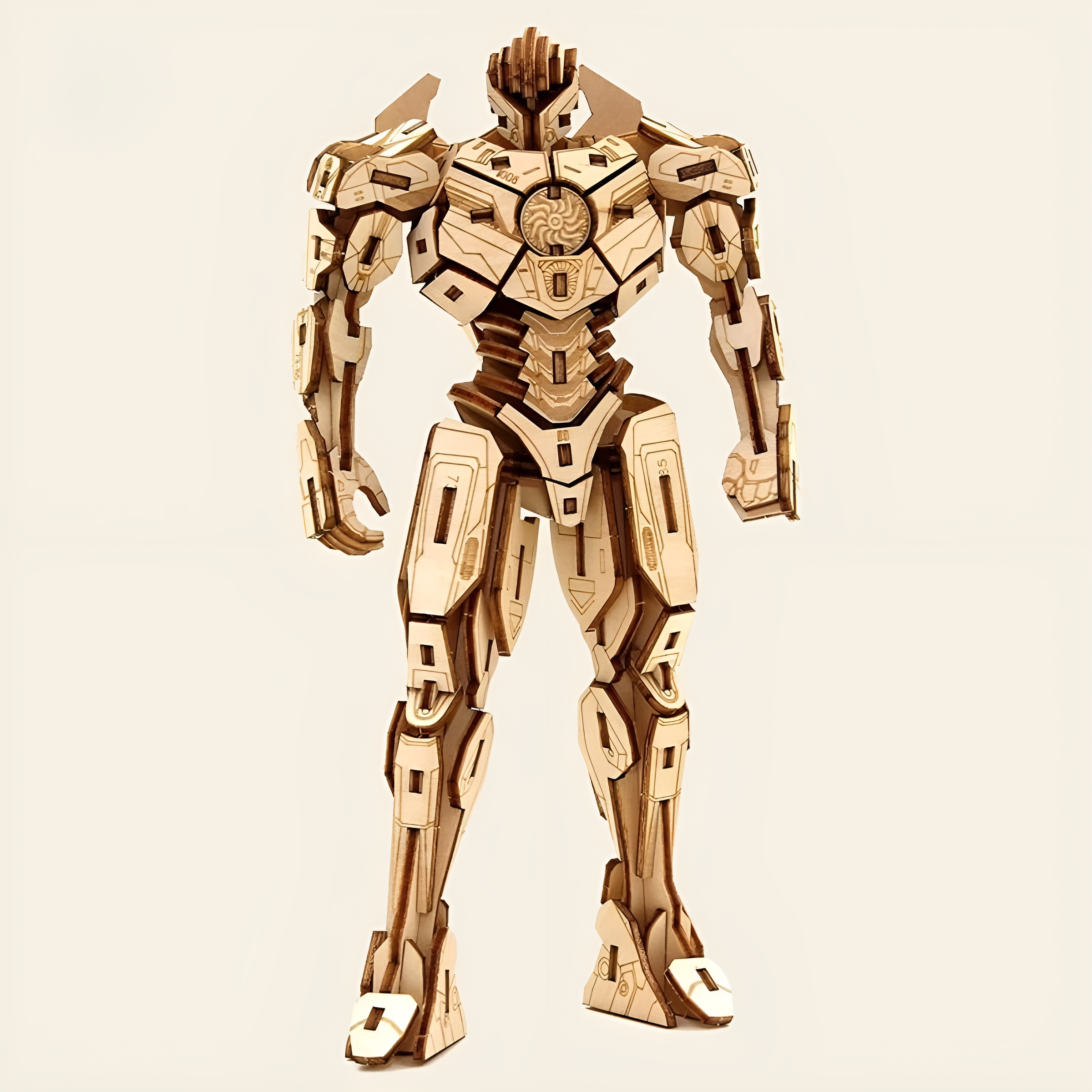 Mech Warrior 3D Puzzle Laser Cutting File For CNC And Laser Engraving