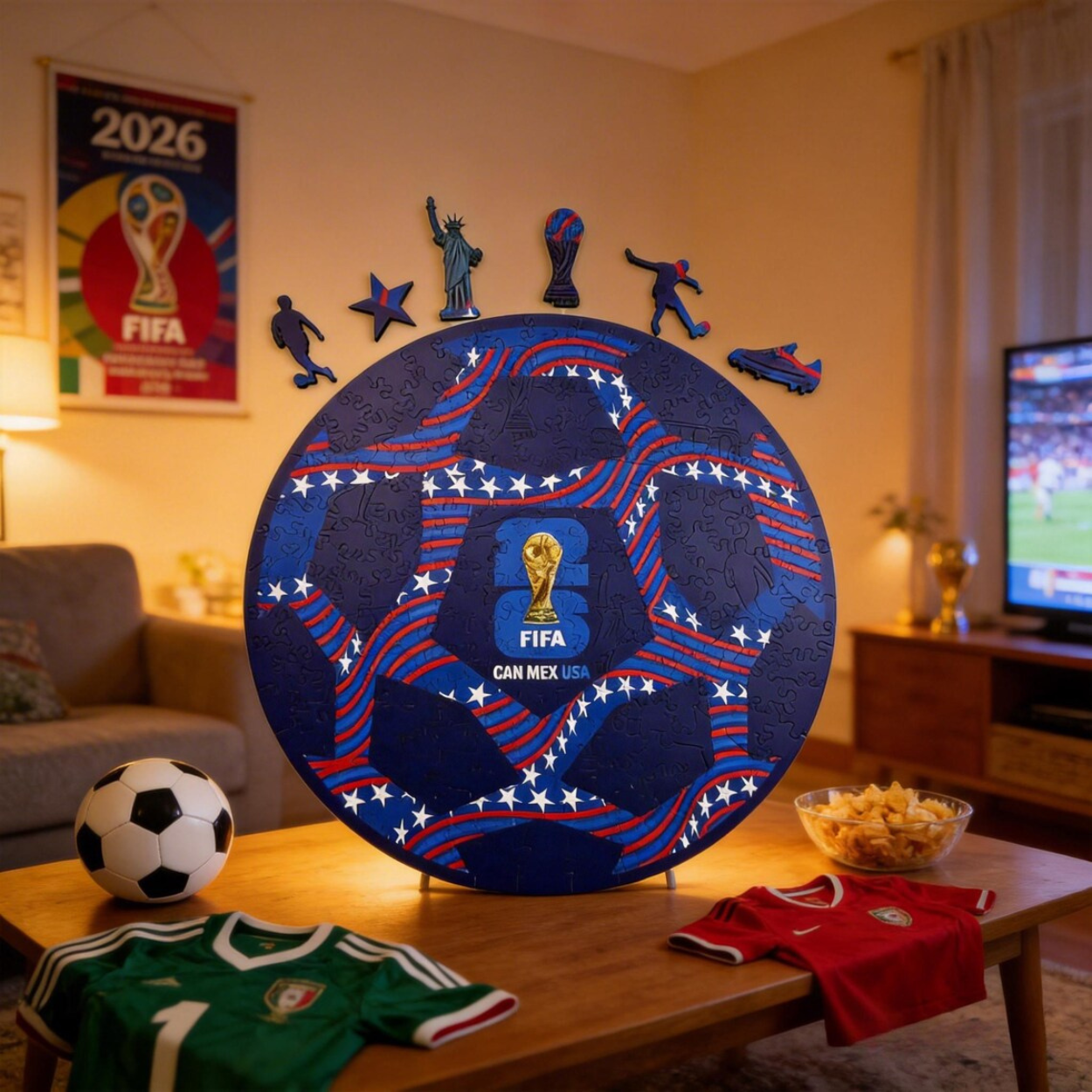Pack Of 200 FIFA USA Wooden Puzzle