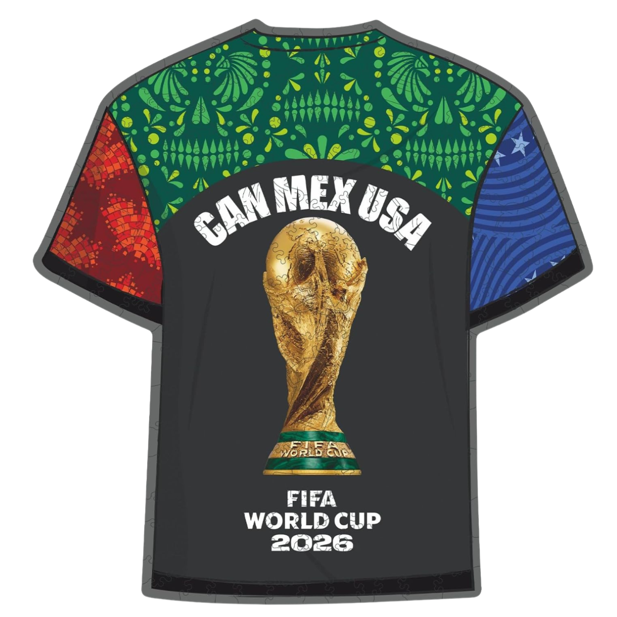 Pack Of 200 FIFA 2026 CAN MEX USA Wooden Puzzle