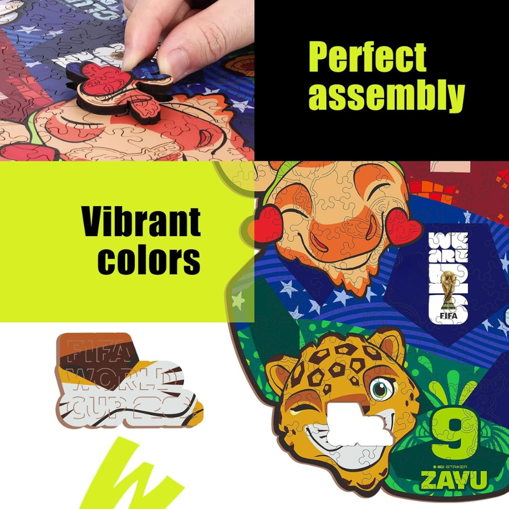 FIFA World Cup 2026 Mascot Wooden 150 Pieces Jigsaw Puzzle