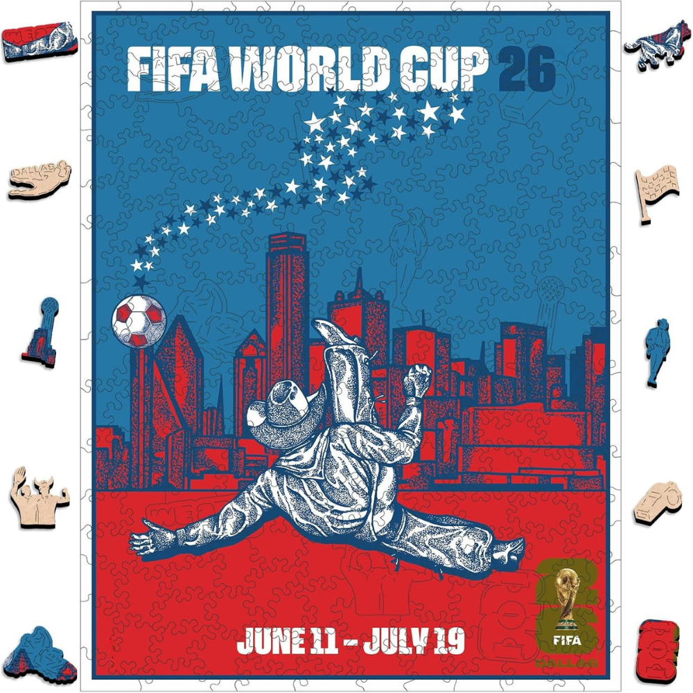 FIFA World Cup 2026 Dallas City Wooden Puzzle for Adult