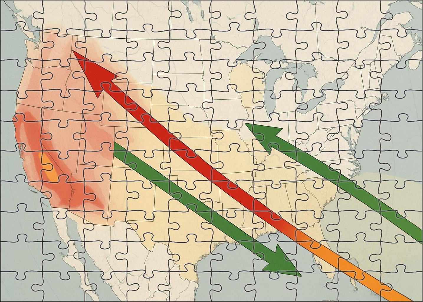 Tectonic Plate Boundary Diagram Mini Puzzle