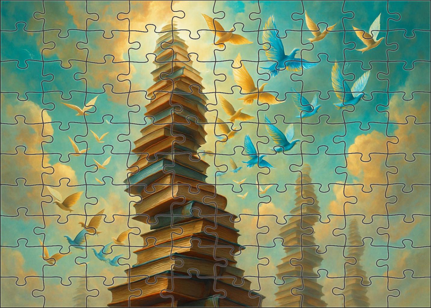 The Skyward Library Of Paper Birds 300 Piece Puzzle