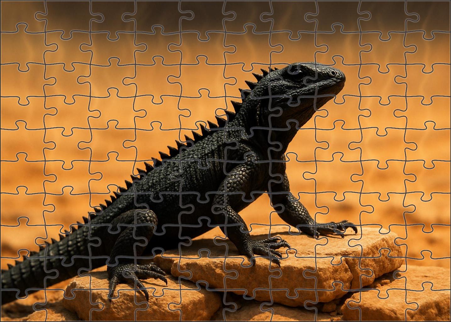 Obsidian Spineback Armored Desert Walker With Adaptive Thermoregulation Premium Puzzle Pieces