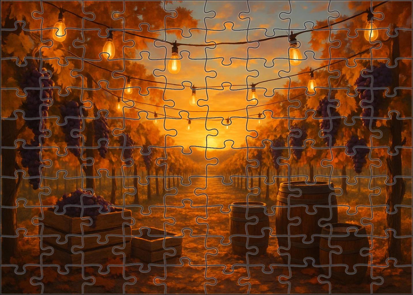 Sunset Harvest Vineyard Family Puzzles