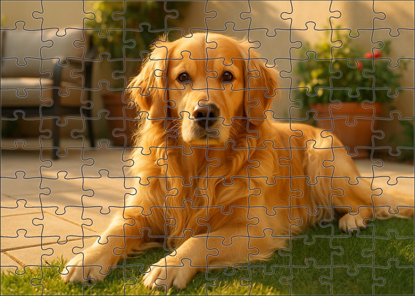 Honeywave Long Wavy Gold-coated Companion With Gentle Heart Puzzle Collection
