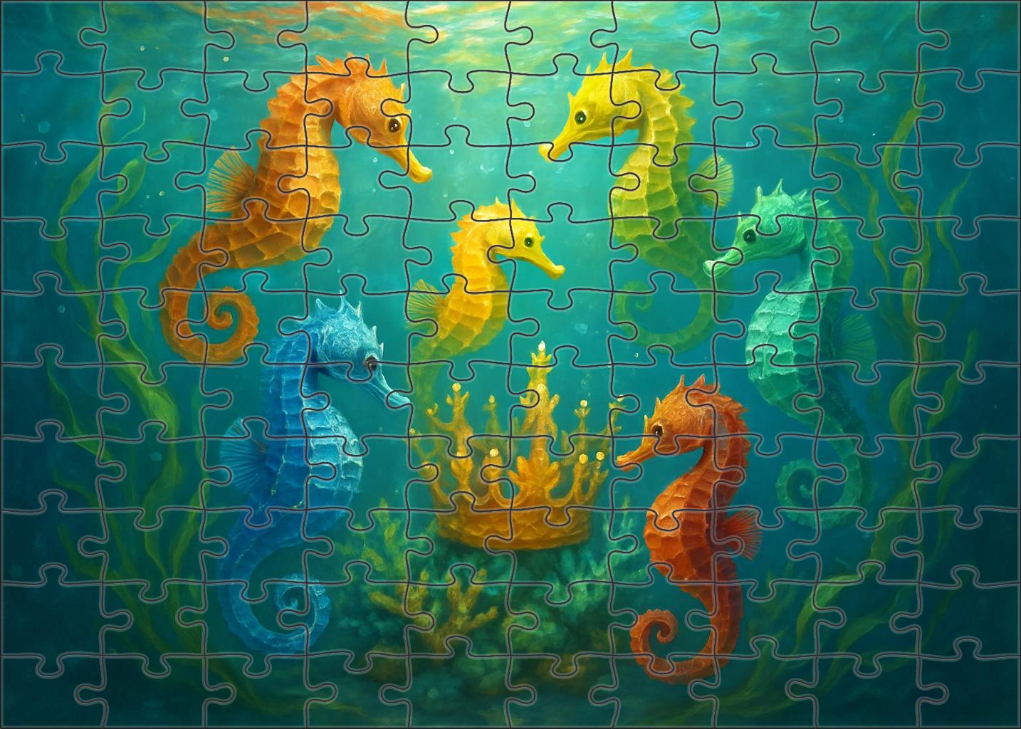 Seahorse Carousel Beneath The Coral Crown Puzzle Fun