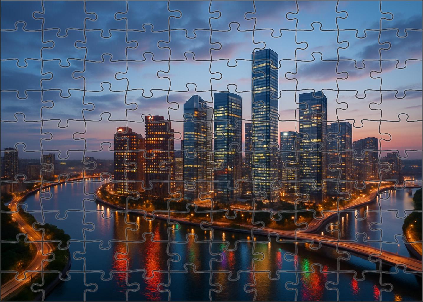 Melbourne Docklands Skyline Contemporary Waterfront Urbanism 100 Piece Puzzle