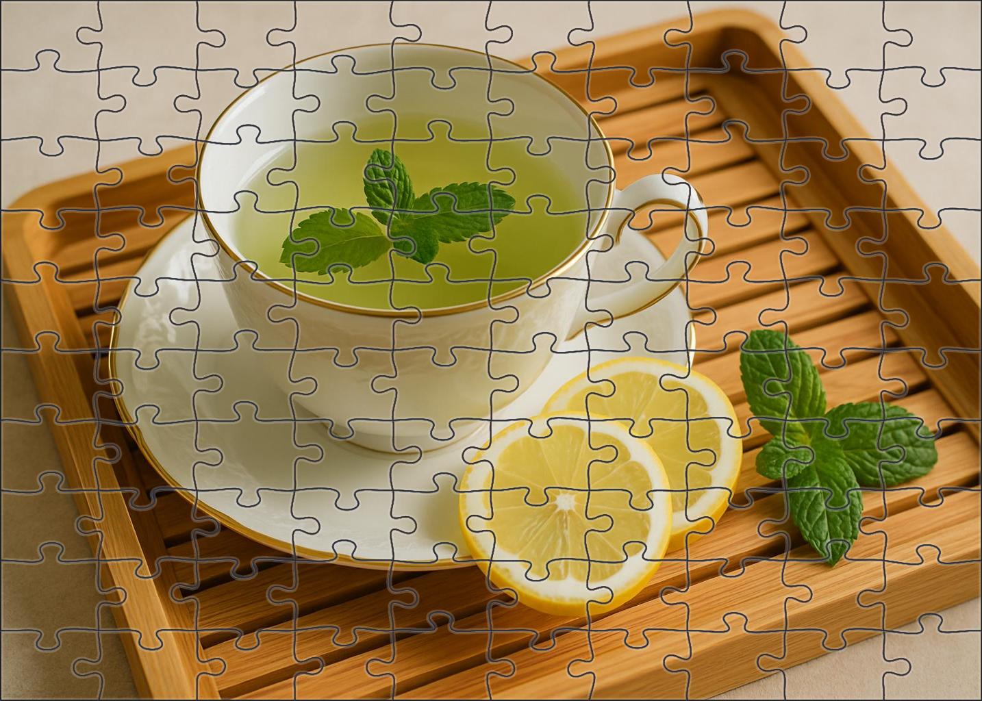 Citrus Grove Green Tea Unique Puzzle Design