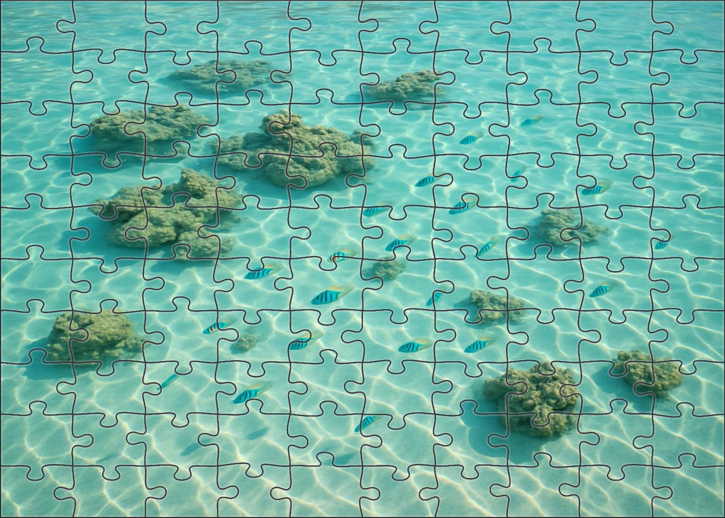 Shimmering Lagoon Crest Calm Warm Waters Embraced By Sandy Reefs 200 Piece Puzzle