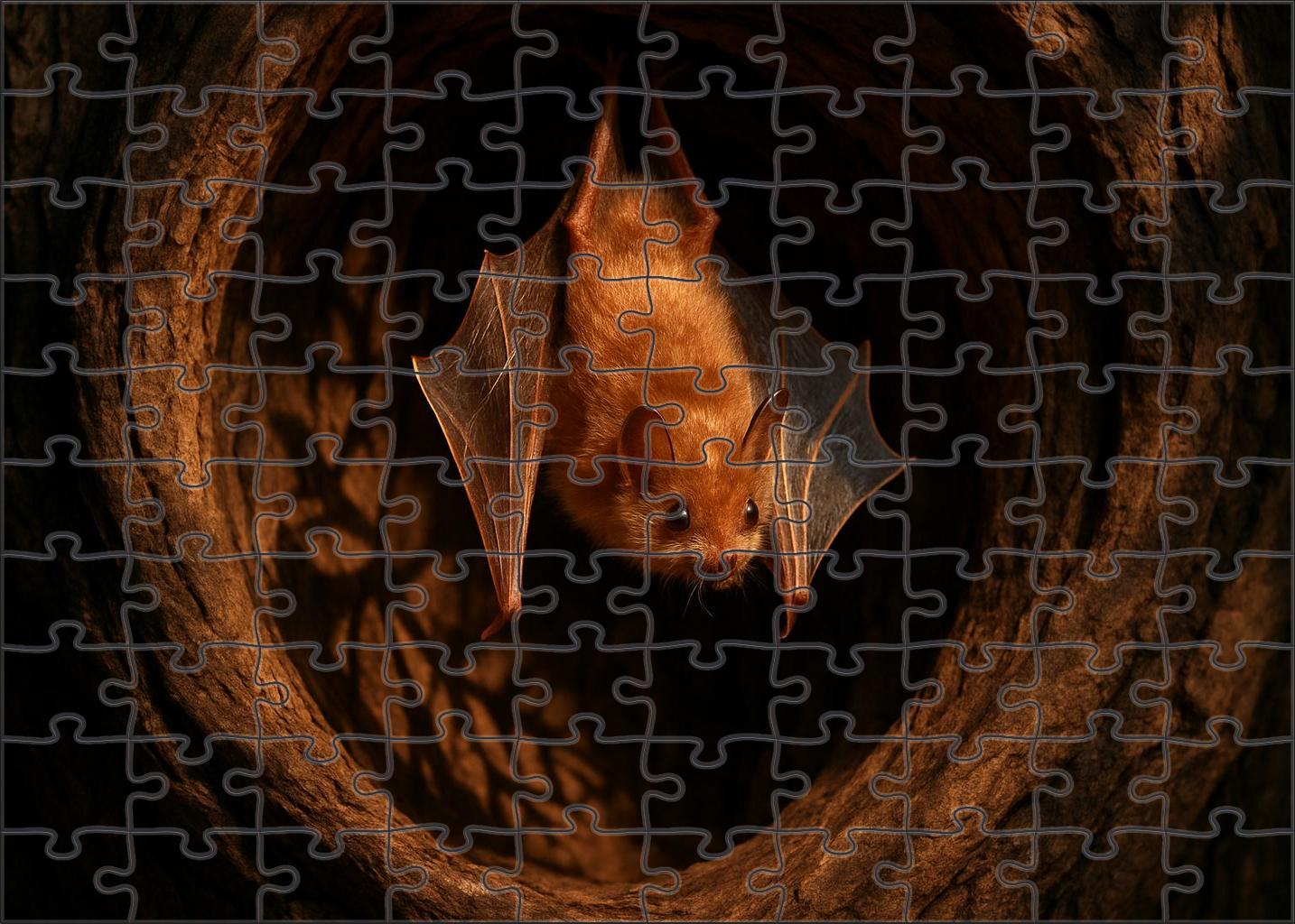 Copper-ringed Glimmering Bat 300 Piece Puzzle